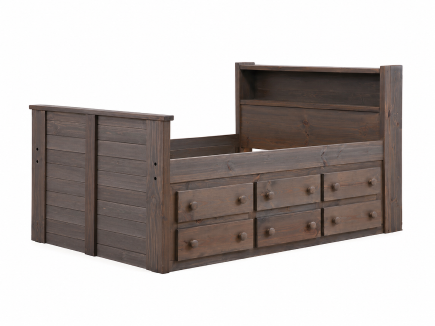 Picture of Twin Bookcase Captain Bed