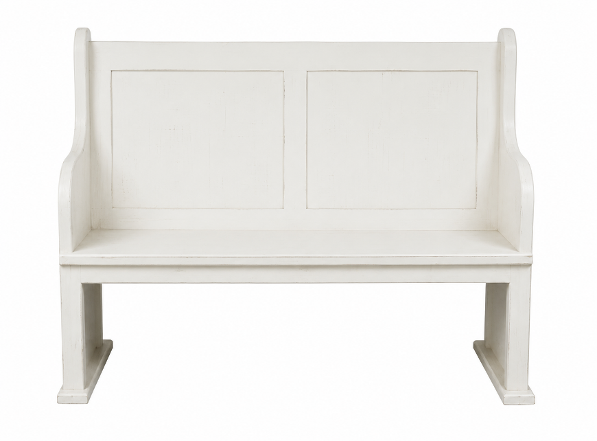 Picture of RUSTIC 4' WHITE BENCH - MD1344